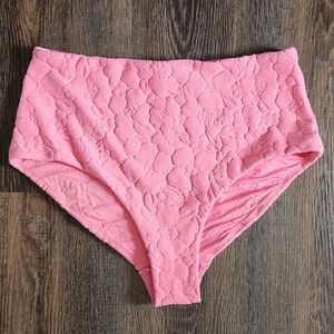 & Other Stories Pink Textured High Rise Swim Bottom 6